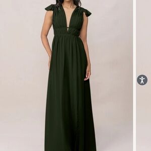Revelry Dark Green Maxi Dress